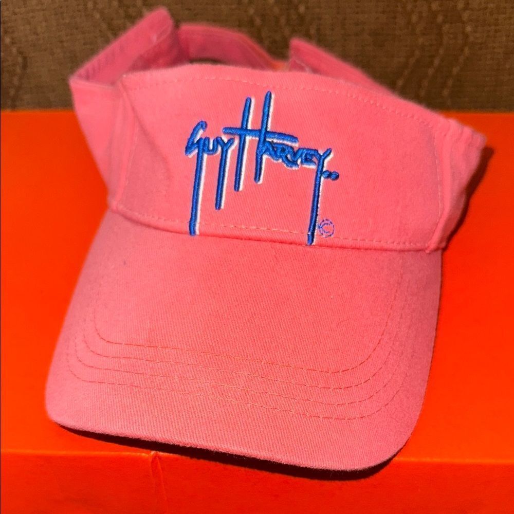 Guy Harvey Pink Visor with Blue Logo - Picture 2 of 4
